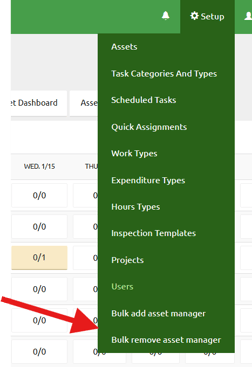 Bulk Asset Manager Menu