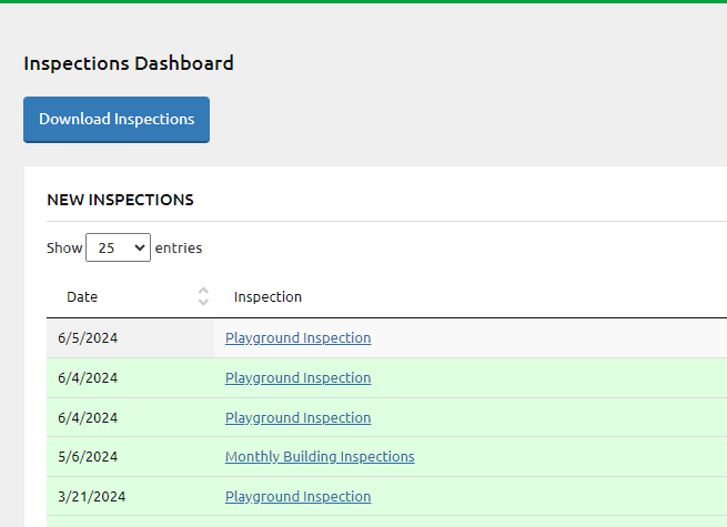 Download inspections