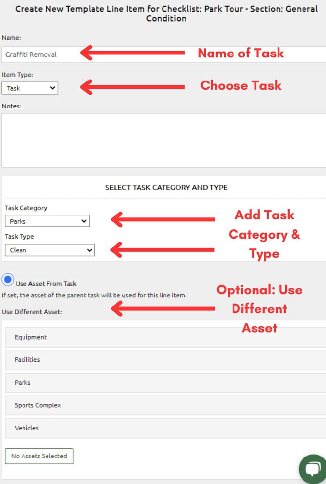 Task to Inspection with Text